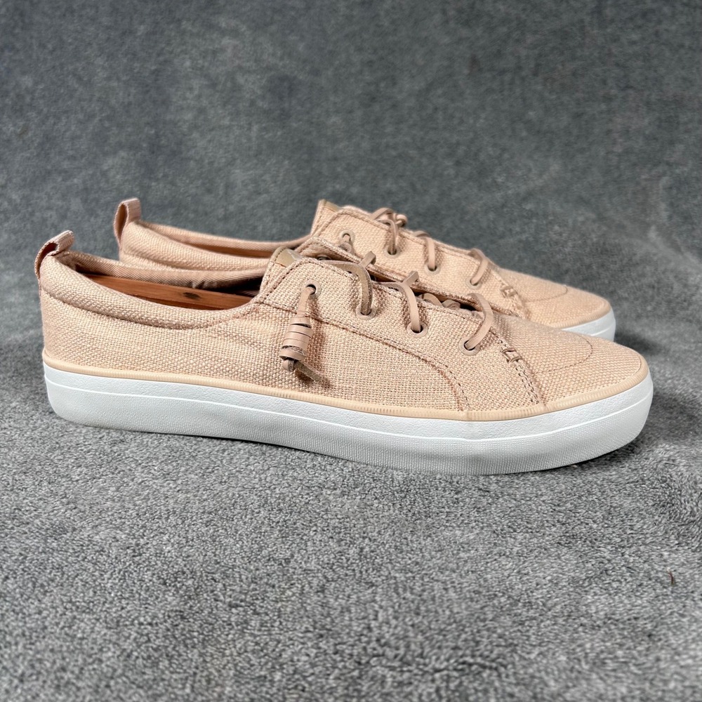 Sperry Sneakers Crest Vibe Womens 11M Blush Pink Textile Low Top Shoes STS88463